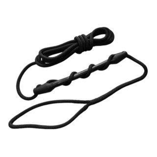 Gleistein Dockline Festmacherleine mit Forsheda Ruckdämpfer schwarz Ø14mm x 10m